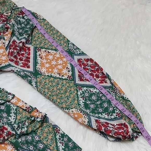 𝅺Bohemian Printed Mini Dress Medium - Picture 6 of 12